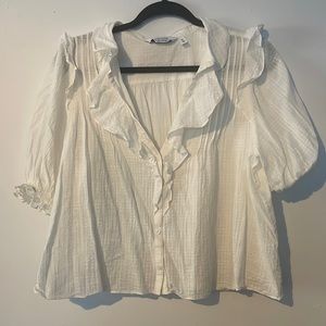 & other stories boho ruffle blouse